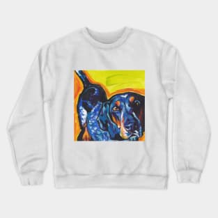 Bluetick COONHOUND Dog Bright colorful pop dog art Crewneck Sweatshirt